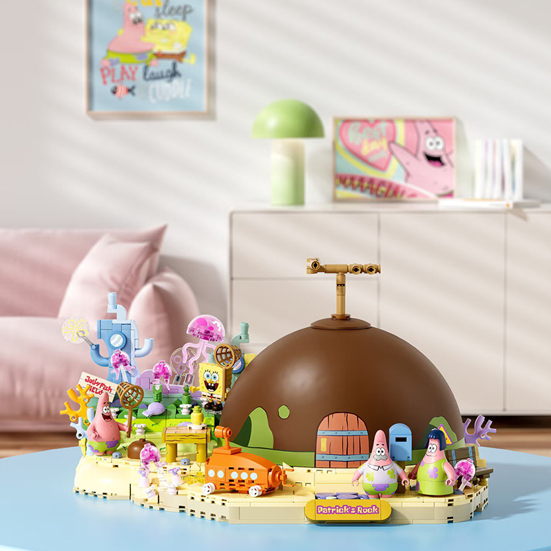 Kids No Education - Spongebob Patrick Star Rock House Bausteine