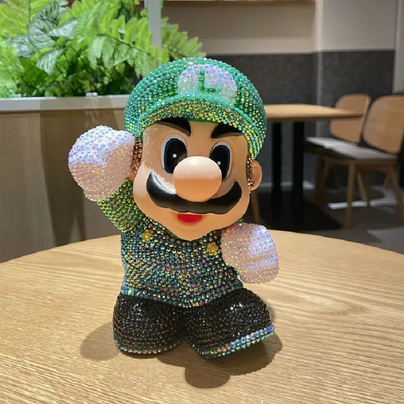 Kingdom Kids Education - Cartoon Mario Dinosaurier DIY Diamant-Aufkleber Spardose