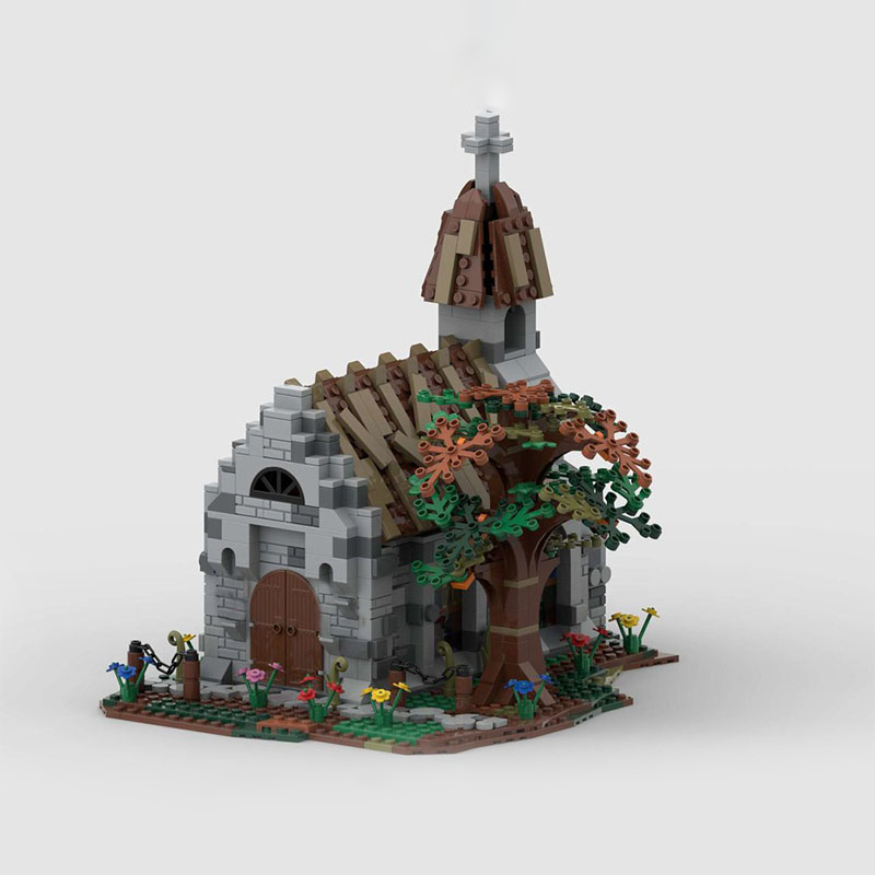 Kingdom Kids Education - 1130-teiliges MOC Dorf Kirche Schloss Königreiche