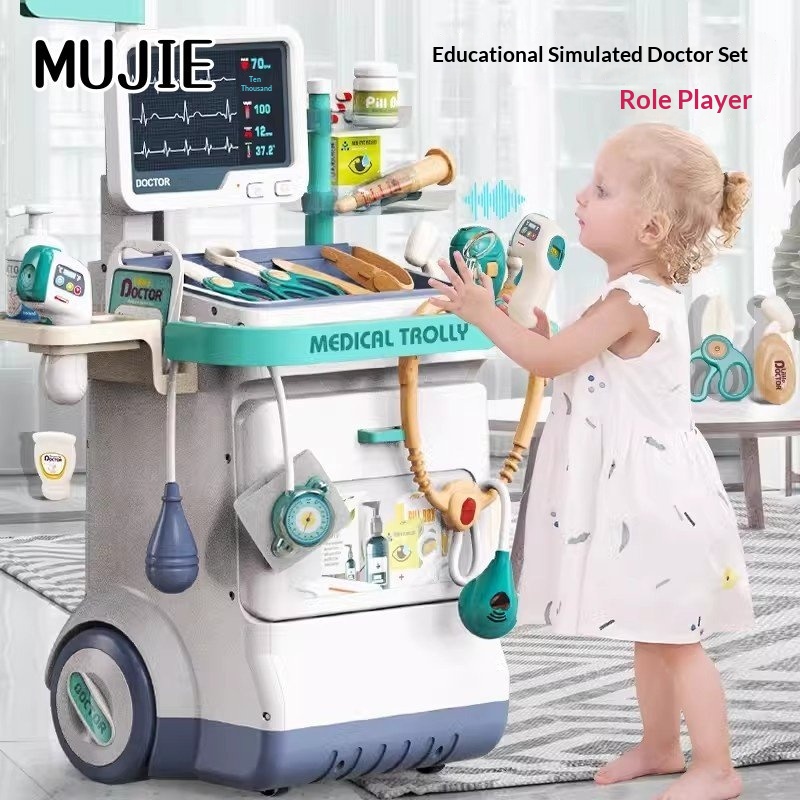 Japanese Kids Education - Japanisches Arzt-Rollenspielzeug für Kinder, EKG-Monitor, Druckknopf