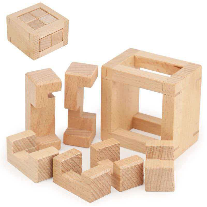Brain Teaser Cube - YueYu II Holzpuzzle zum Auflösen, schwierige