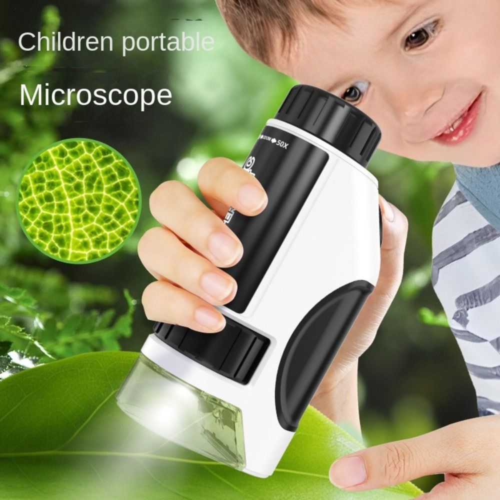 Education Kids Definition - Handmikroskop für Kinder, LED-Lichtquelle, Zoom, 50