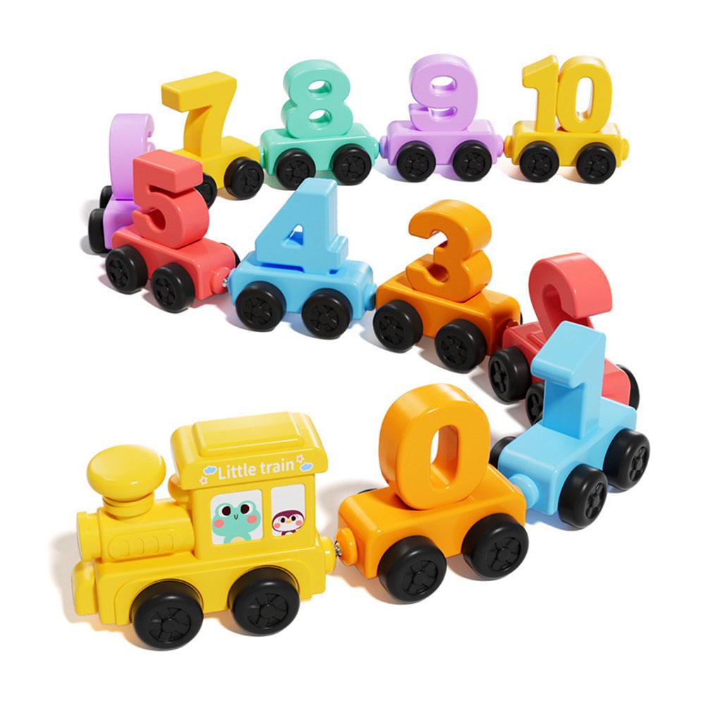 Kids Early Education - Montessori Lernspielzeug Zugset Holz Magnetischer Zahlenzug