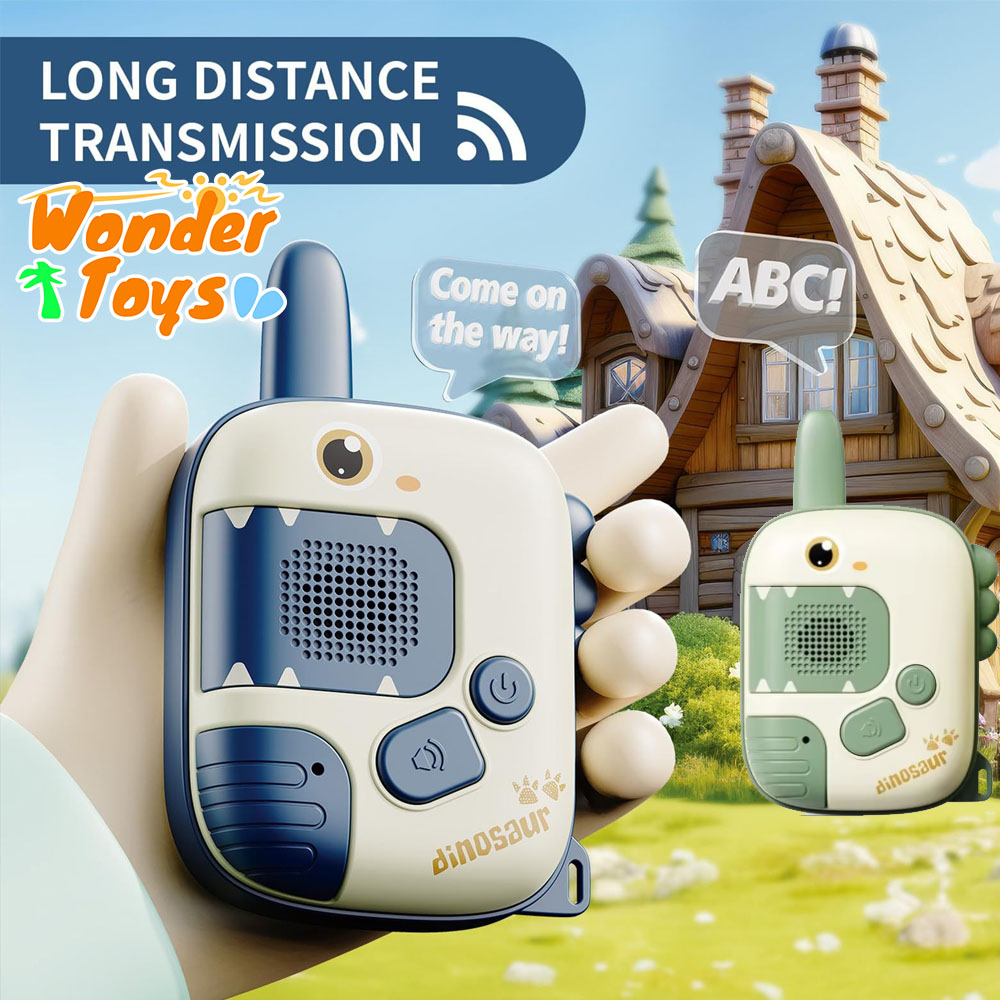Kids Education Mobile - 2-teiliges Dinosaurier-Walkie-Talkie für Kinder, Radio, Cartoon-Handy