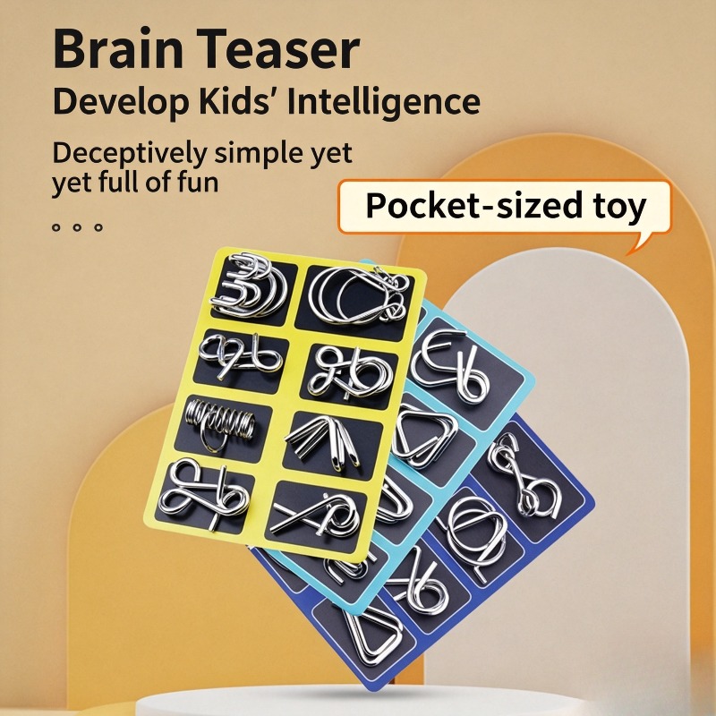 8-teiliges Metall-Puzzle-Set,  – Brain Teaser Cube Bewertung und Preis