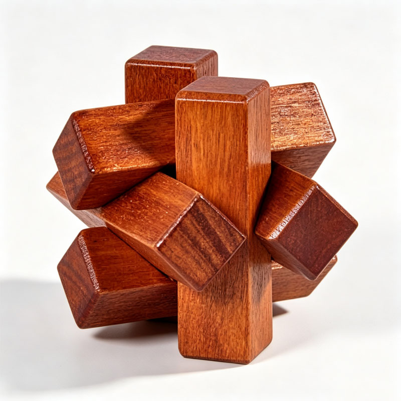Holzknoten-Puzzle IQ-Logiktrai – Brain Teaser Cube Bewertung und Preis
