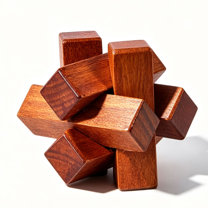 Holzknoten-Puzzle IQ-Logiktrai – Brain Teaser Cube Bewertung und Preis