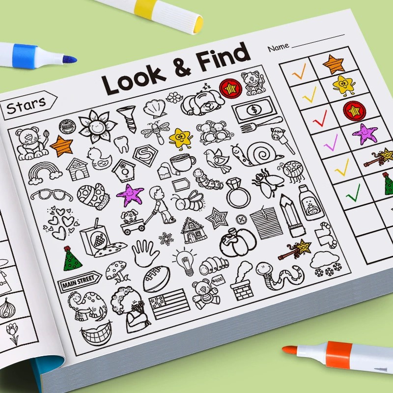 Look And Find Malbuch für Klei – Kids Early Education Bewertung und Preis