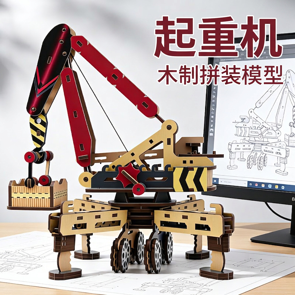 3D Holz-Mobilkran-Puzzle DIY M – Kids Education Mobile Bewertung und Preis